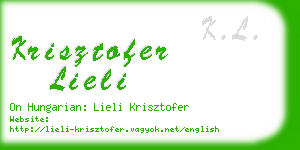 krisztofer lieli business card